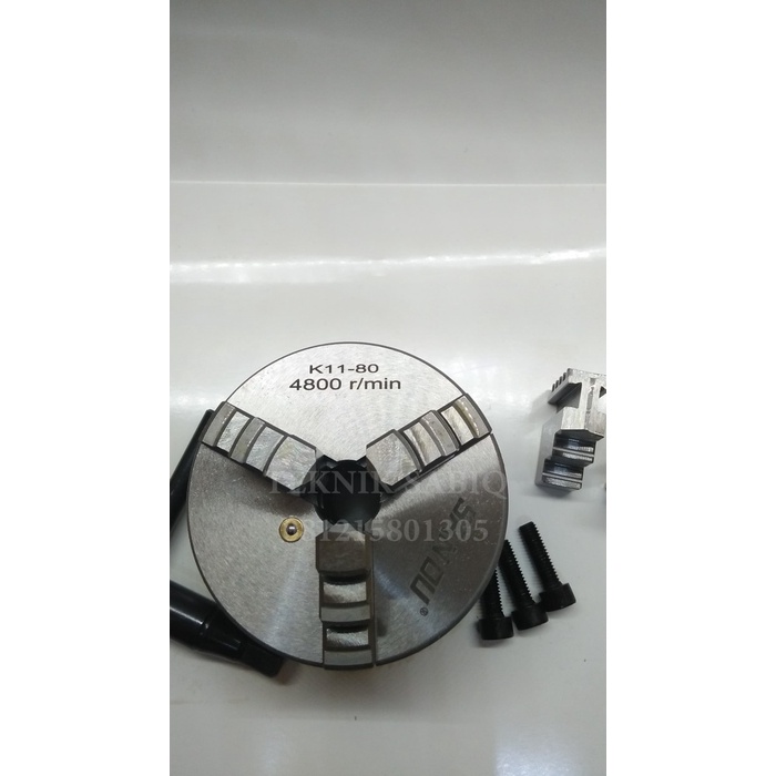 Chuck bubut 3 inc 3 Jaw Claw Bubut 3 Jaw Catokan Kepala Bubut 3" 3