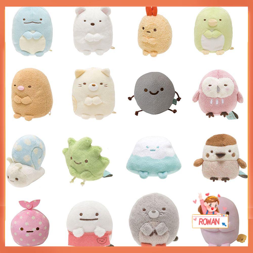 ROW Gift Plush Bag Charm Soft Keychain SAN-X Sumikko Gurashi Japan Sushi Stuffed 3.15'' Funny Cute Creature Corner Doll Small Pendant Girls Kids Toy Key Ring