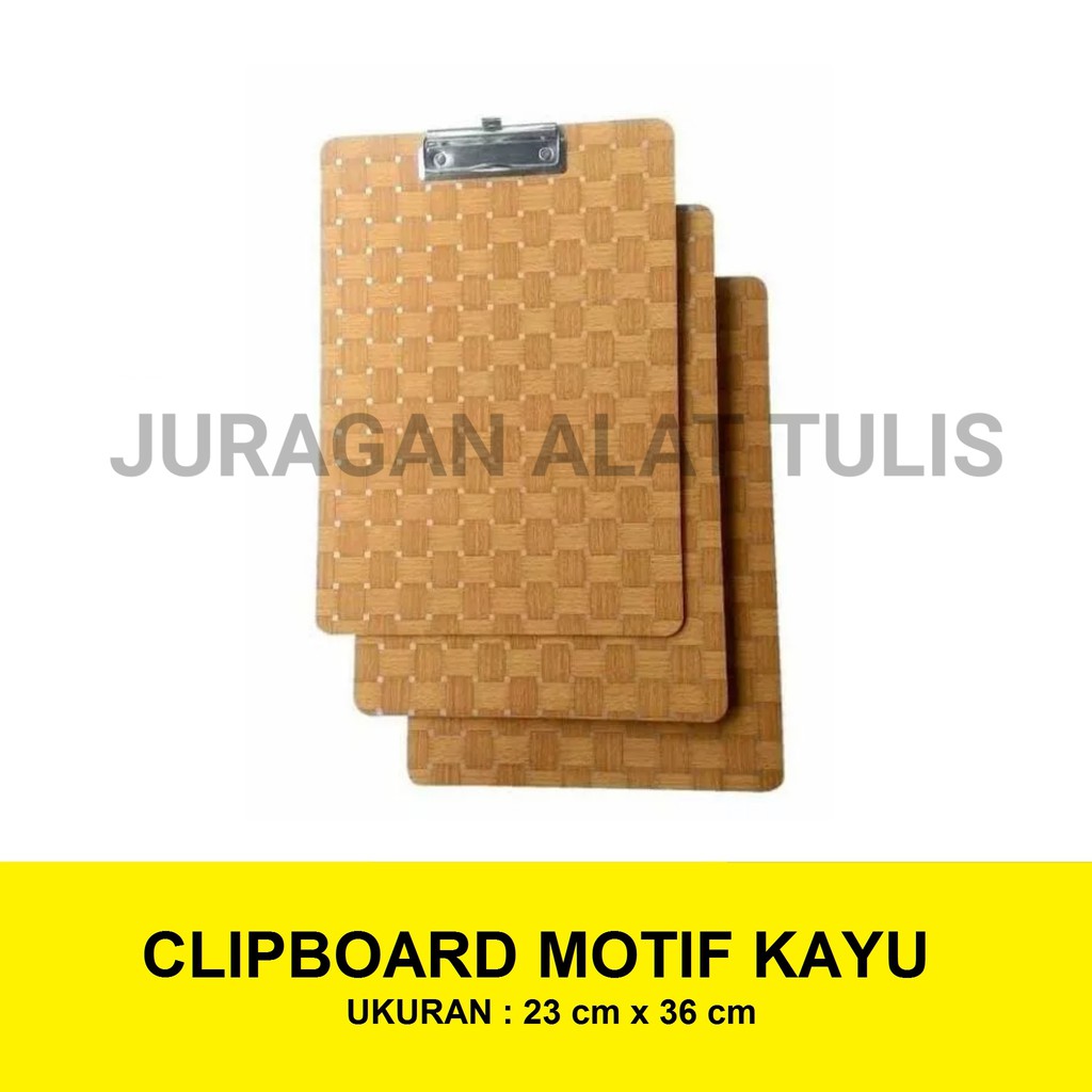 

CLIPBOARD / CLIP BOARD / PAPAN UJIAN / PAPAN JALAN MOTIF KAYU