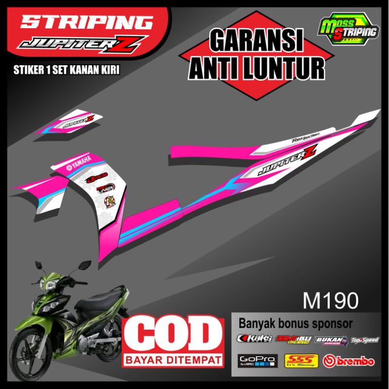 Striping Jupiter Robot / Jupiter Z Robot - Stiker semi decal variasi motor jupiter robot