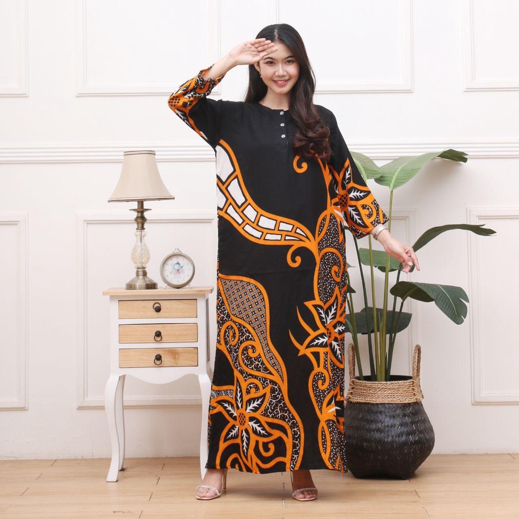 Longdres Batik FLORETTA Daster busui  Baju batik  Baju tidur  Dress batik