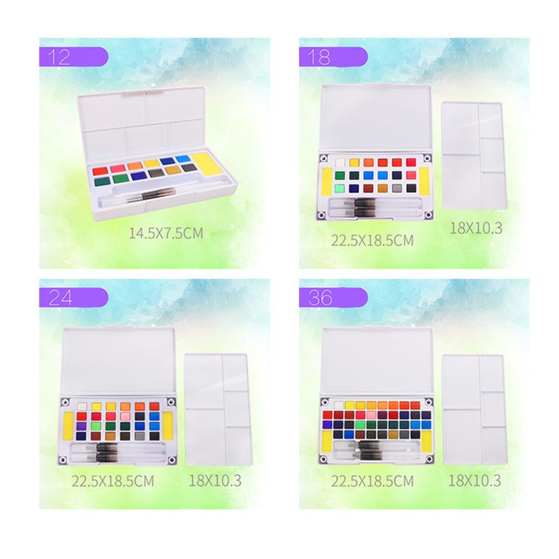 Cat Air 12 18 24 36 Warna Polos dengan Kotak Cat Air 12 18 24 36 Warna Polos dengan Kotak