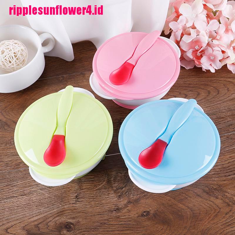 Set Mangkuk Makan Bayi Anti slip Dengan suction Cup + Sendok