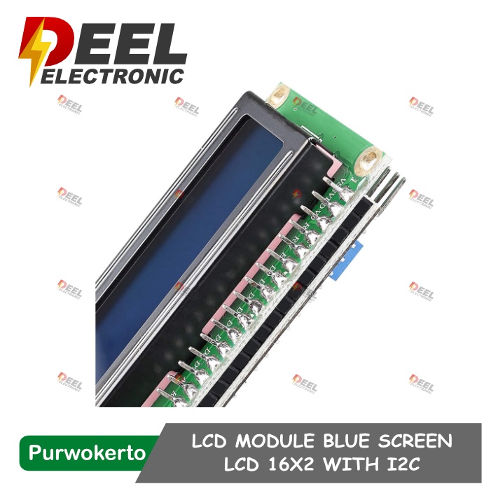 LCD MODULE BLUE SCREEN LCD 16X2 WITH I2C LCD1602 BIRU I2C TERSOLDER