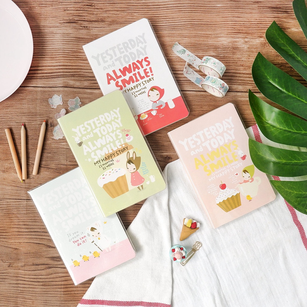 

Buku Notebook Planner Always Smile Everyday Organizer Bagus