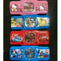 

kotak pensil kaleng + Isi disney study set/pensil set
