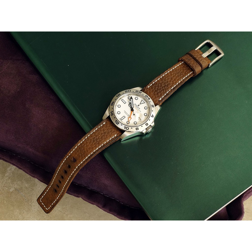 Terlaris Gunny Straps Explorer Untuk Jam Rolex Deepsea black, GMT Master Rootbeer Warna Coklat