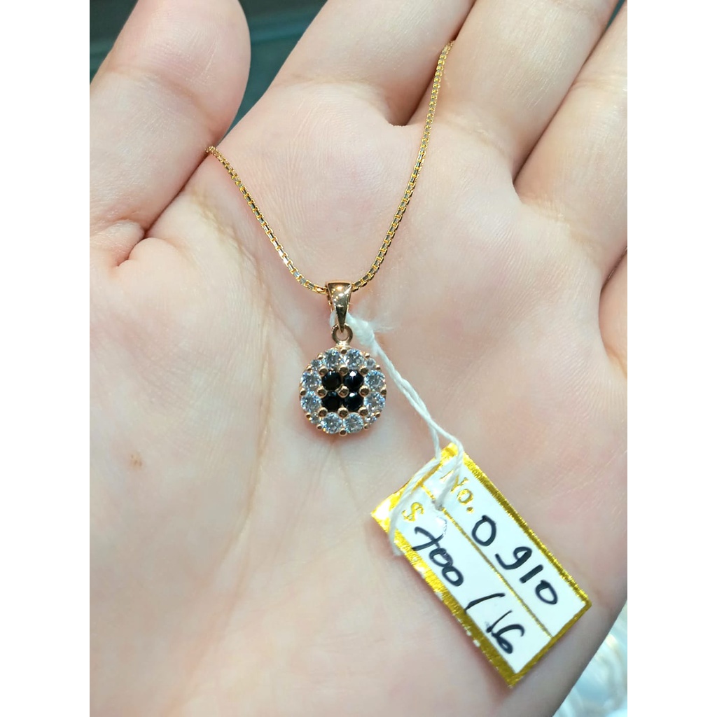 Liontin Pendant Emas Mix Zircon Kadar 70% 0.91 Gram (Tanpa Kalung)