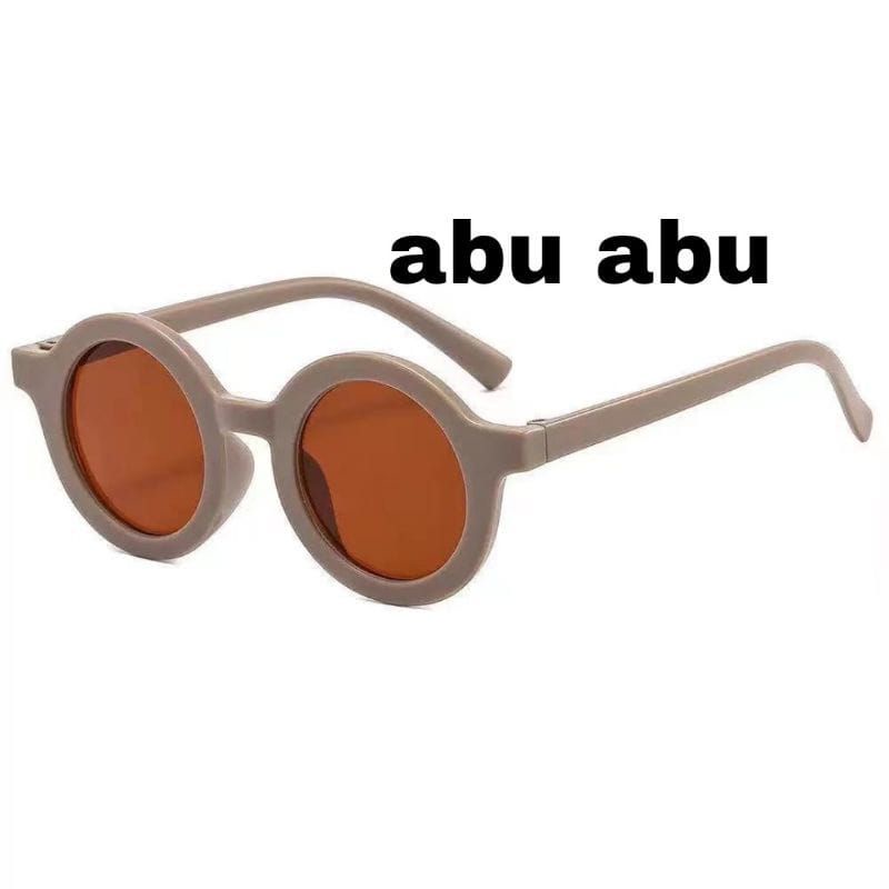 KACAMATA BULAT ANAK/ KACAMATA ANAK FASHION/ KACAMATA KEKINIAN ANAK VIRAL-KM_Grey