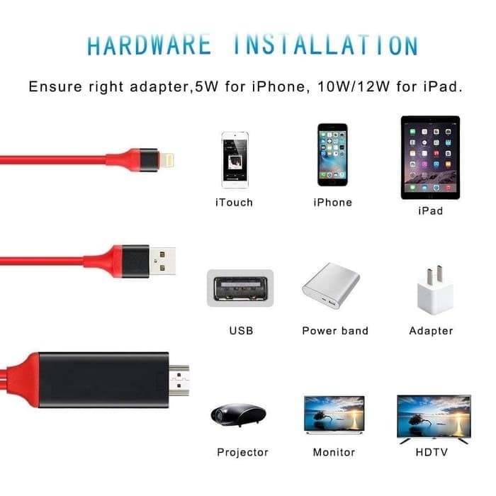 Lightning to HDMI Digital TV AV LCD for Iphone &amp; Ipad