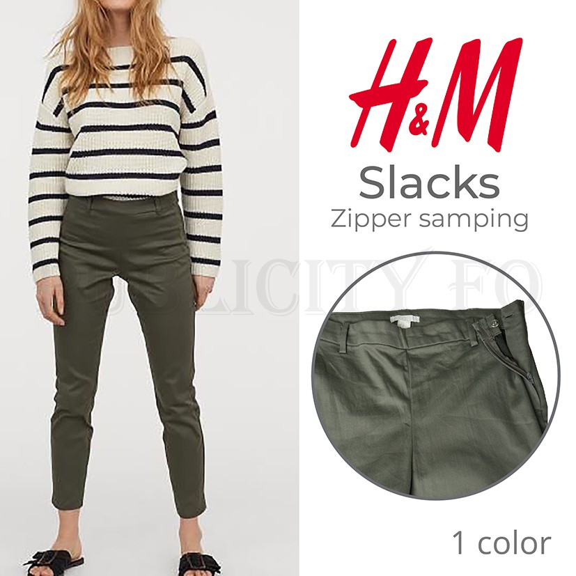  CELANA  BAHAN H M  SLACKS WANITA Shopee Indonesia