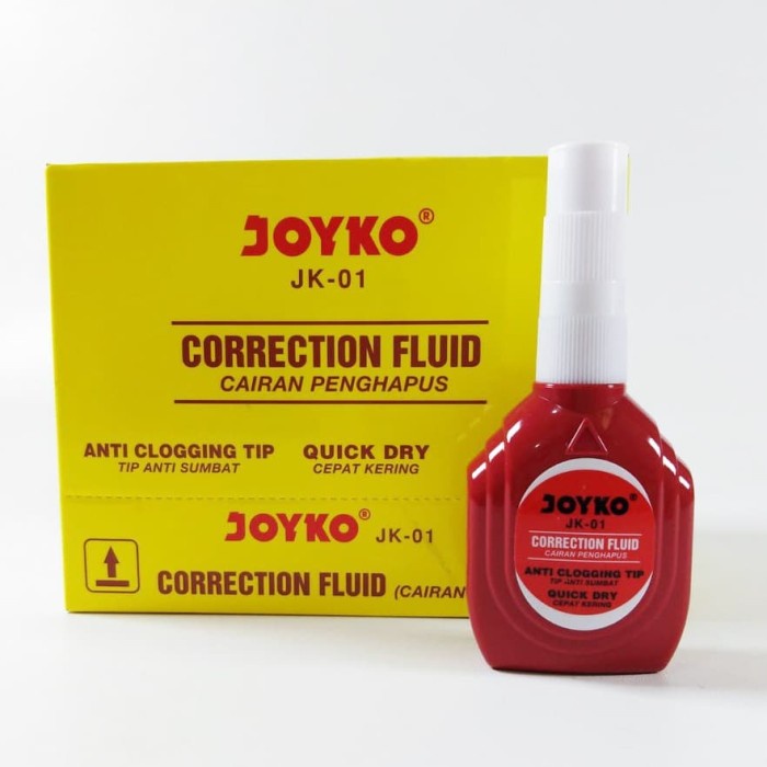 

Mantap Tip Ex Joyko Jk01, Cairan Koreksi Correction Fluid 1 Pak Isi 12 Pcs Promo