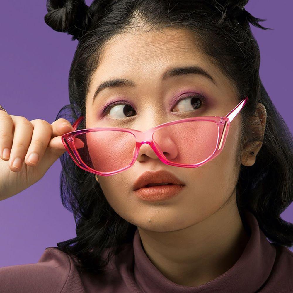 Mxbeauty Kacamata Hitam Mata Kucing Geometris Kaca Mata Anti Radiasi Untuk Wanita Candy Color Korea Pria Wanita Kacamata Anti Radiasi Untuk Wanita Sale Eyewear Women Glasses