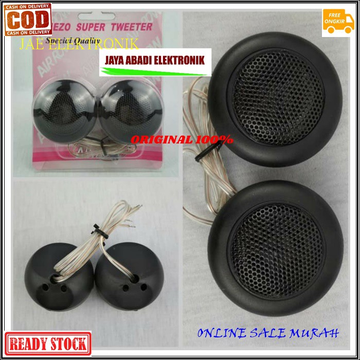 G516  Speaker piezo tweeter super treble ORIGINAL twiter spk mini mobil car audio sound musik suround magnet surround tambahan piezoo pasif suara coil booster AIRROW  sepasang adalah satu set  Bisa DIPAKAI SEGALA JENIS AUDIO  1 set isi 2 pcs Diameter 4cm