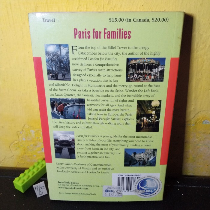 buku bahasa Inggris Paris for families by Larry lain 276 hal