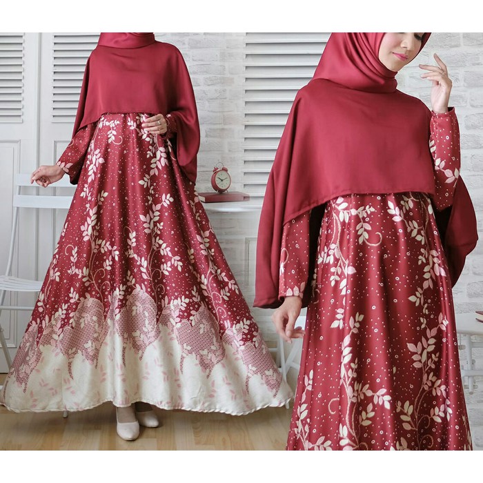 GAMIS SYARI ANNAJAH CAPUCCINO 900GR 110 140 ALLSIZE GAMIS SYARI BUSUI CADAR CREPE HQ POLOS MURAH I.