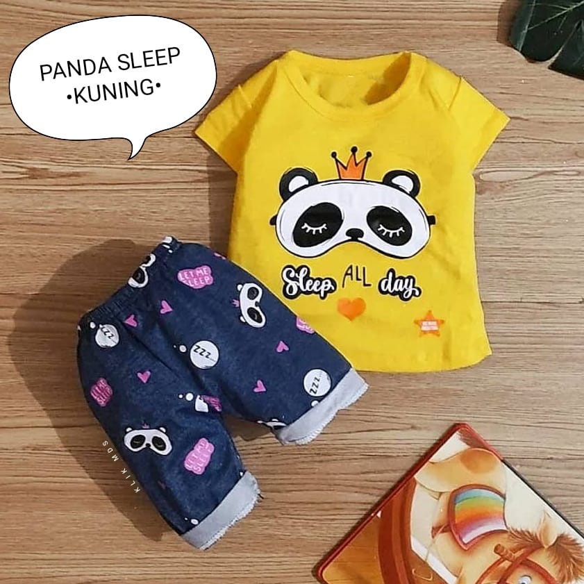 Klik Mds Setelan Baju  Bayi Perempuan Atasan dan Celana Motif Set Cewe 3 Ukrn Estimasi Usia 0-12 Bln