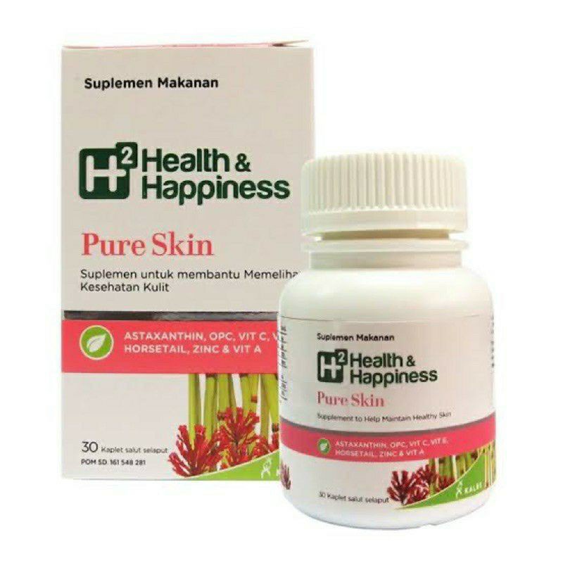 H2 Pure Skin Health& Happiness Pure Skin Suplemen Atasi Jerawat