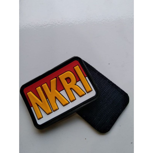 Jual Patch Rubber Emblem Karet Velcro Logo Nkri Indonesia Shopee Indonesia