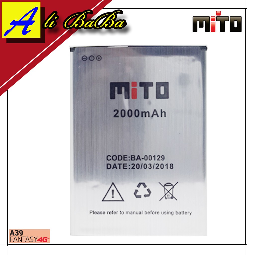 Baterai Handphone Mito A39 BA-00129 Batre HP Mito A39 Battery Mito BA-00129 Batu Batre Mito A39