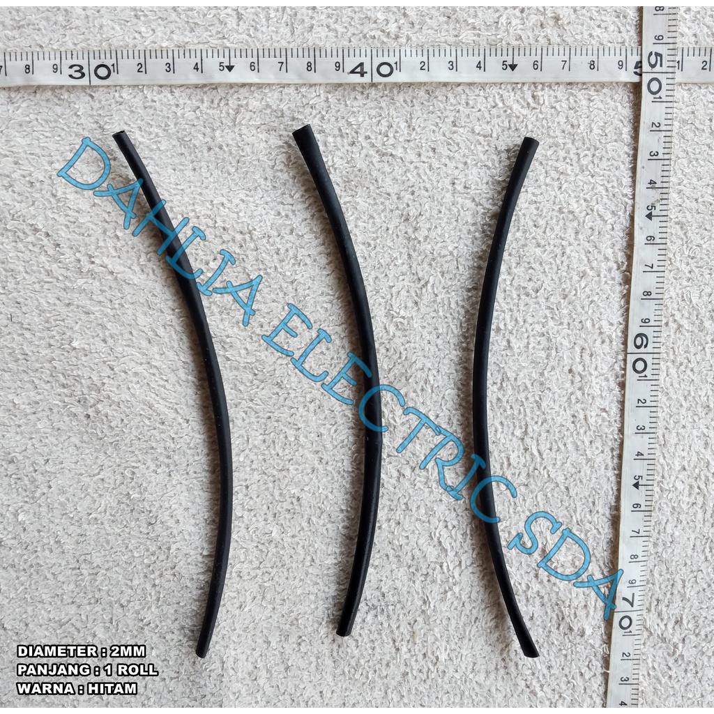 ISOLASI BAKAR 2MM HITAM 1 ROLL