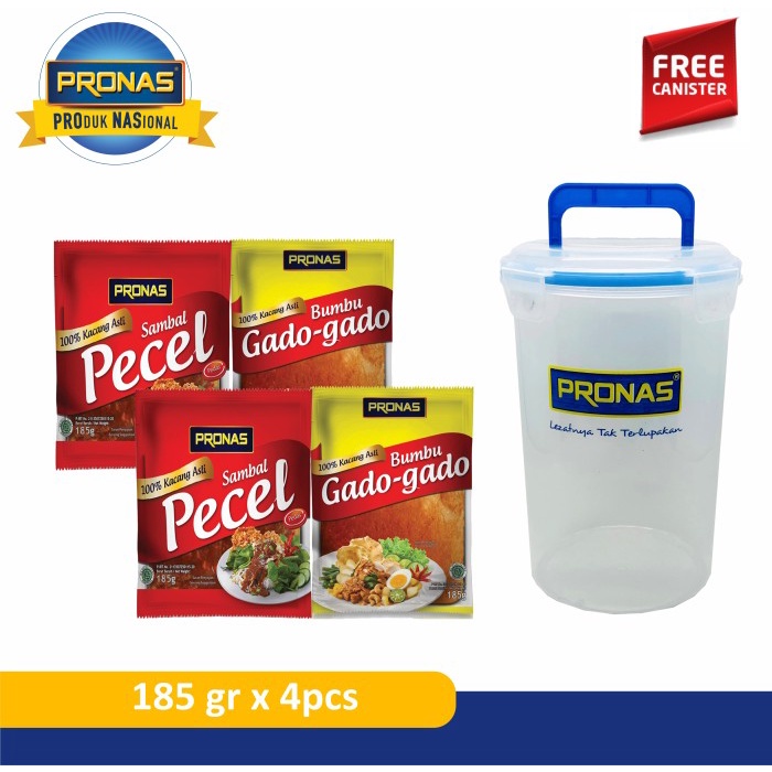 

SAUS-DRESSING- PRONAS PAKET PECEL & GADO BUNDLING 4 PCS FREE CANISTER -SAUS-DRESSING.