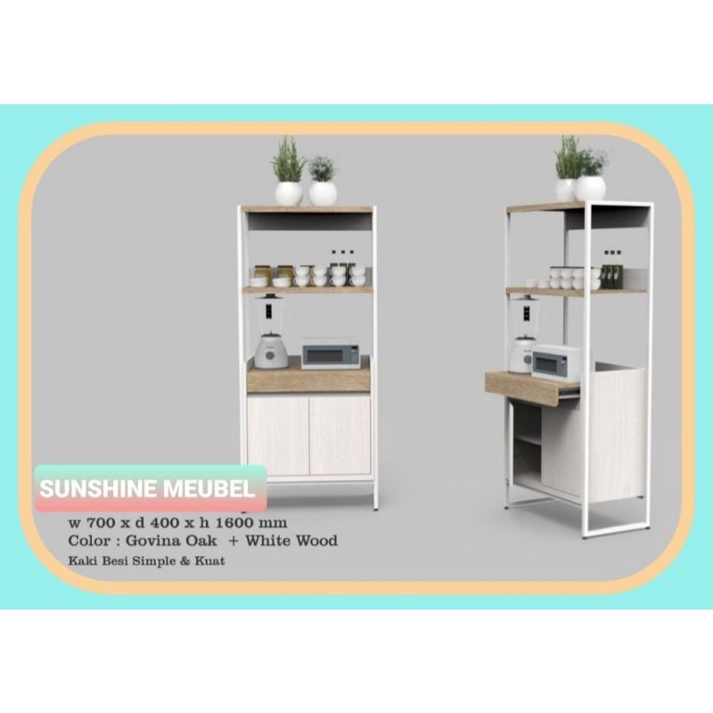 LEMARI/RAK DAPUR PORTABLE BESI