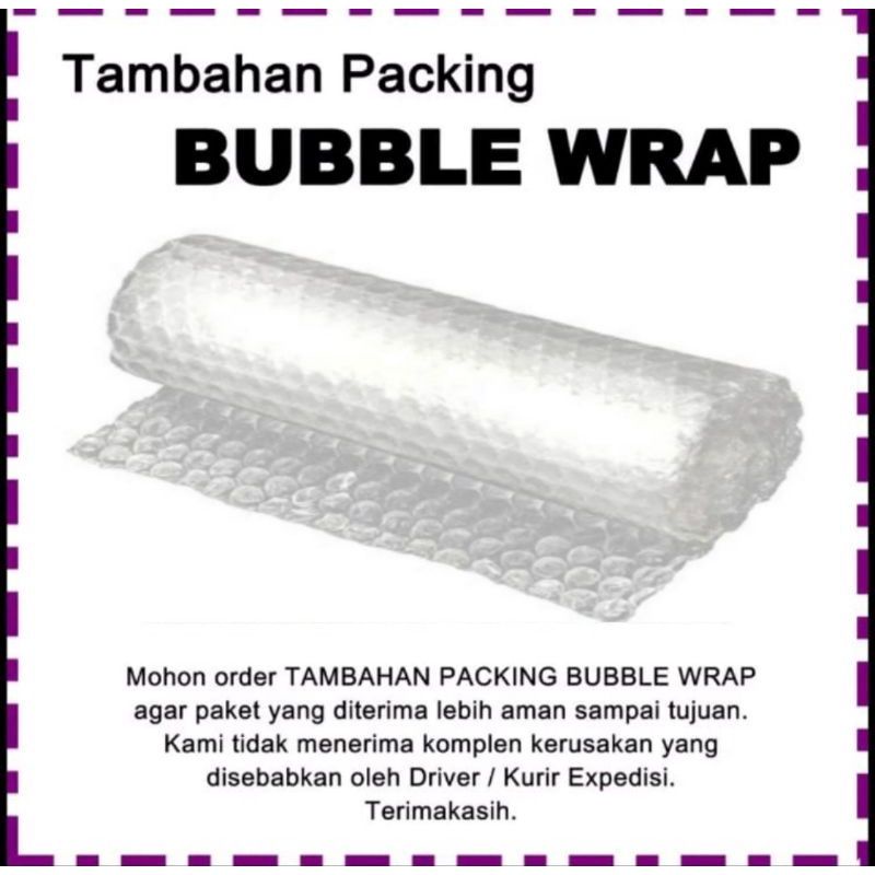 

Bubble Wrap Tambahan Packing Aman