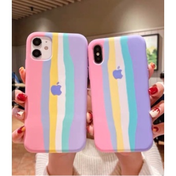 CaseSeller - iPh 11 Pro | 11 | 11 Pro Max | 12 Mini | 12 Pro | 12 Pro M TPU Silicone Macaron Rainbow