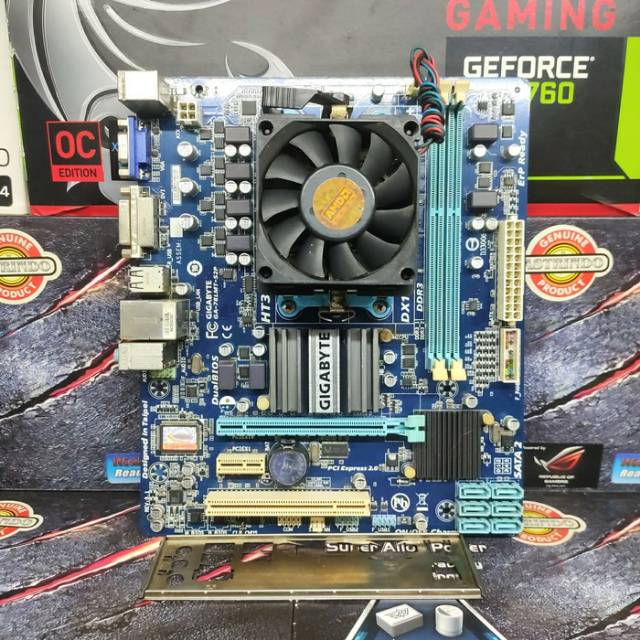 Jual Motherboard AMD AM3+ Gigabyte Processor Athlon II X2 270 Bonus Fan