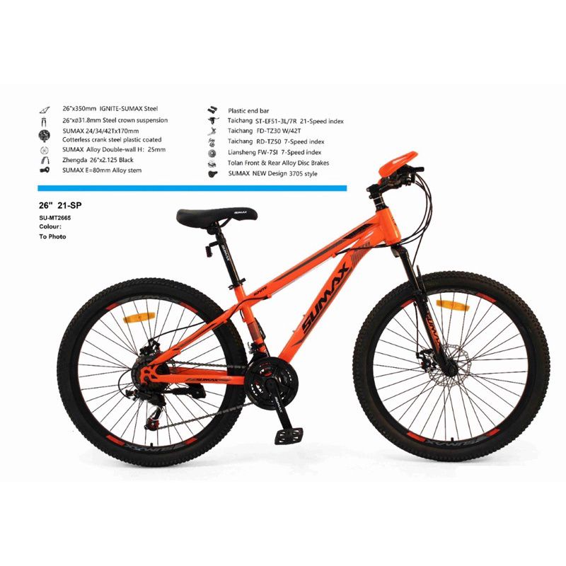 Sepeda Gunung MTB 26 inch IGNITE SUMAX 21 Speed Steel
