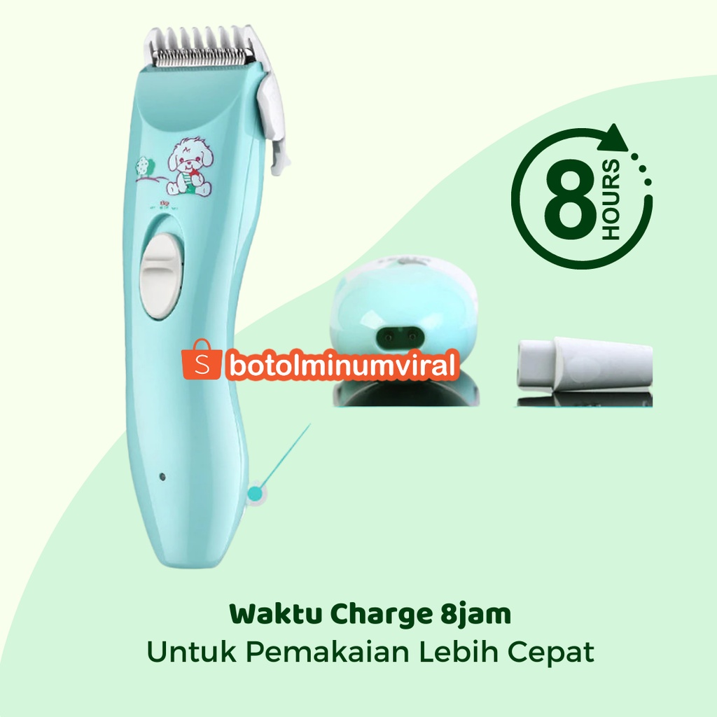 Alat Cukur Hair Clipper Trimmer Set Bayi Anak Rechargeable USB Impor Aman