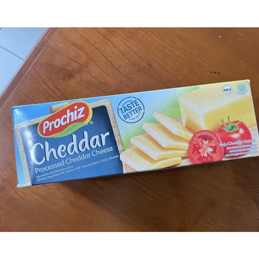 

Prochiz Cheddar premium 2kg cheddar cheese keju parut