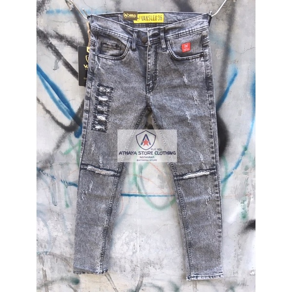 Celana panjang jeans pria robek robek/celana panjang jeans skiny/celana panjang jeans streetc