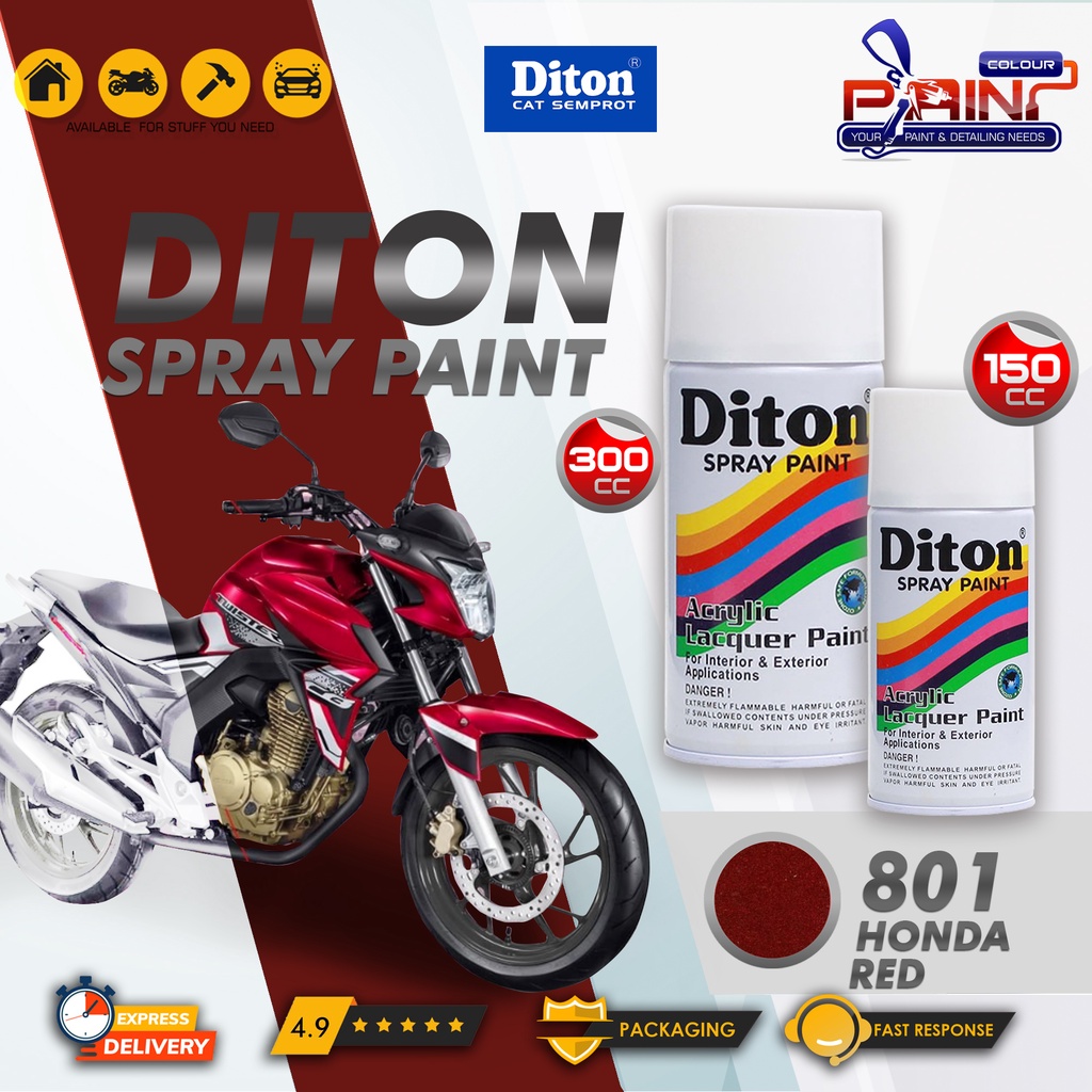 Diton Cat Semprot/Pylox/Motor/Helm/Gundam 150cc - 801 Honda Red