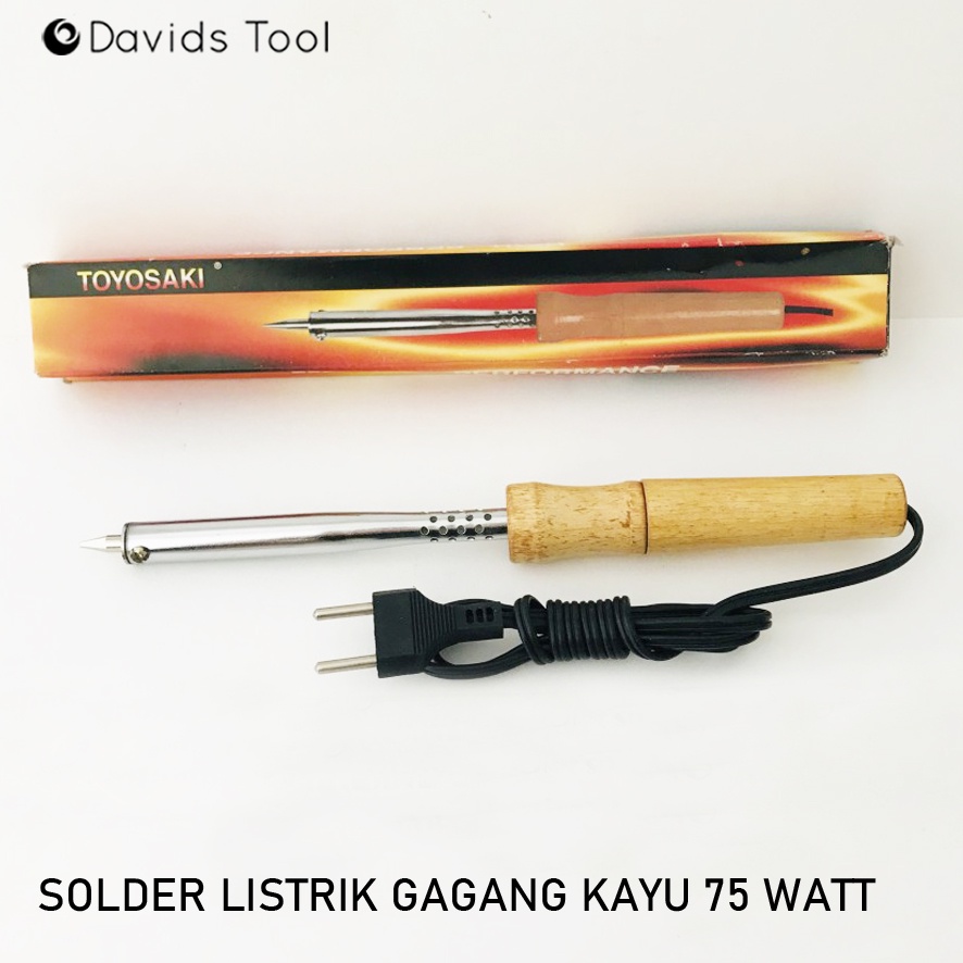 Solder listrik gagang kayu 75 watt