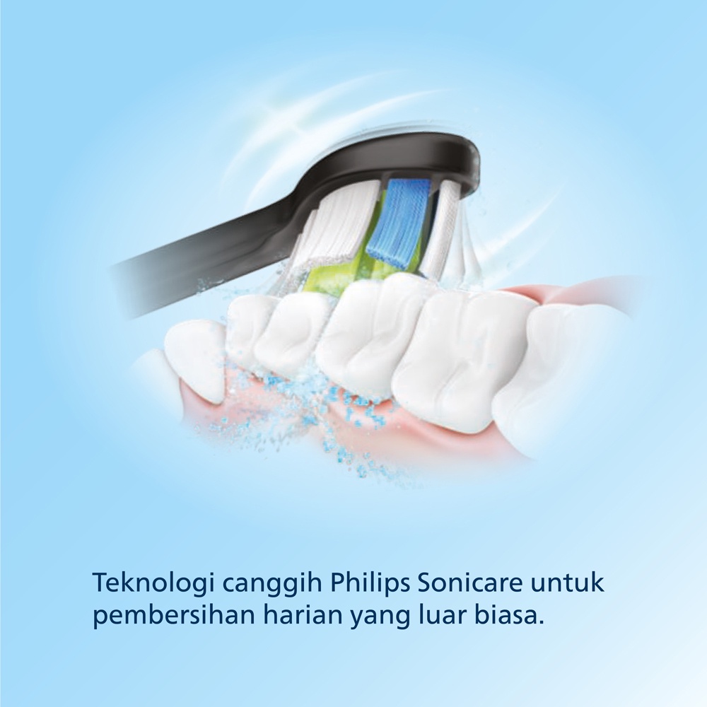 Philips Sonicare Brush Head Opt Wht 4x Blk HX6064/96 Kepala Sikat Gigi