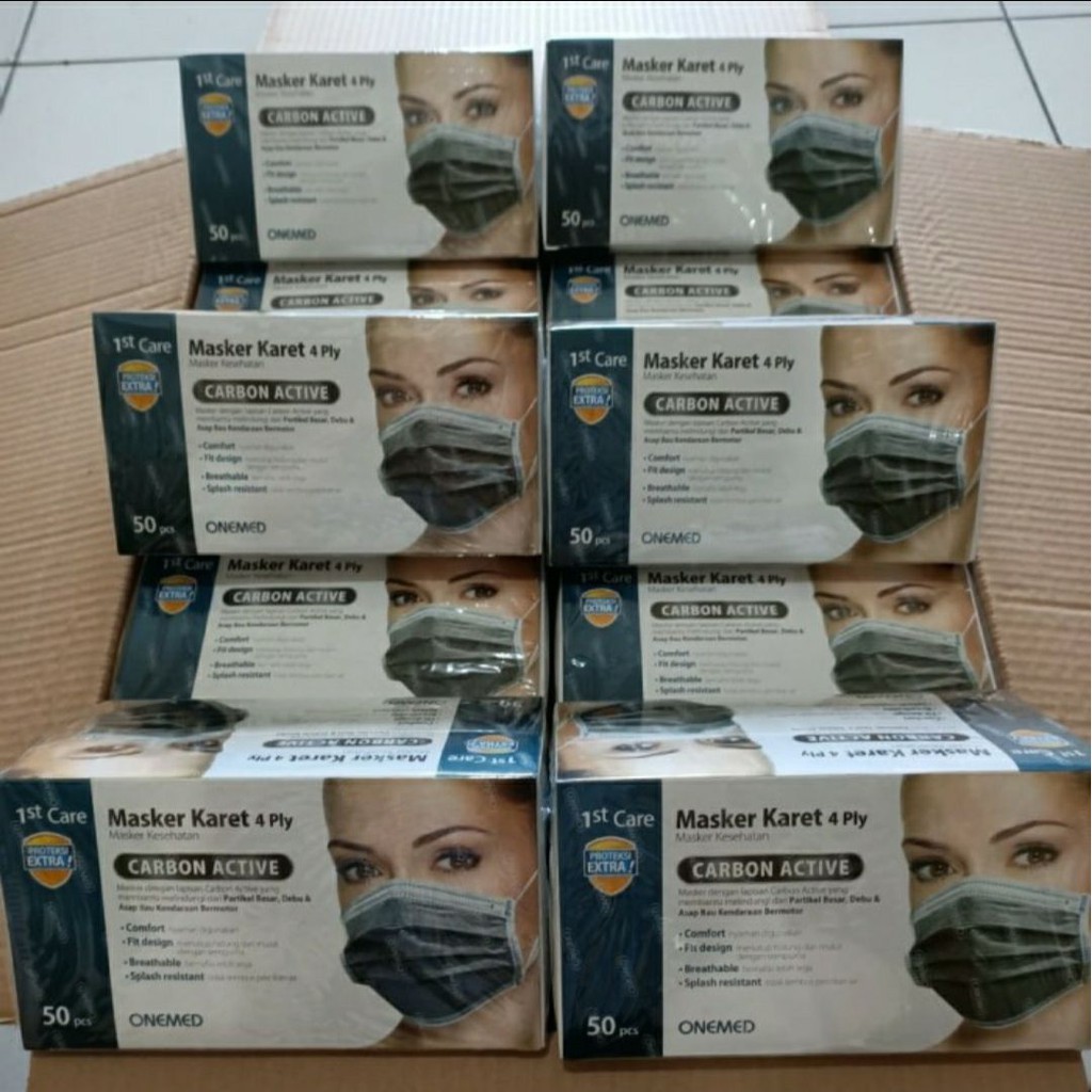 Onemed Masker Carbon Maser Karbon Masker Medis 4 ply