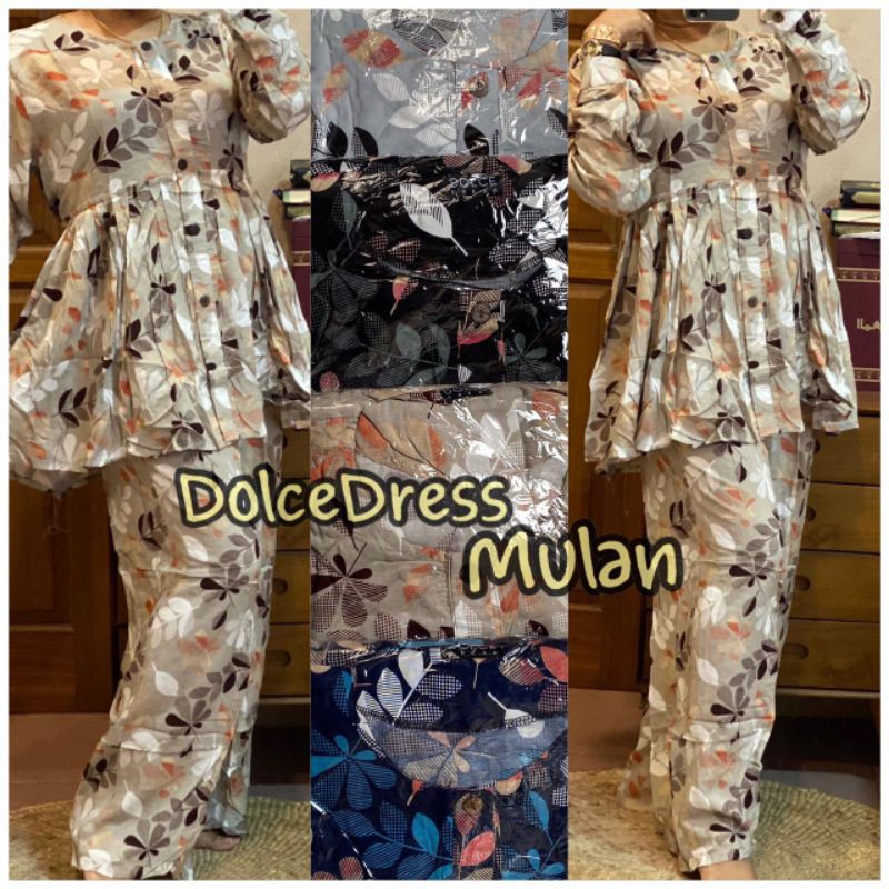 Daster Arab DOLCE MULAN Baju Setelan Kulot Rayon