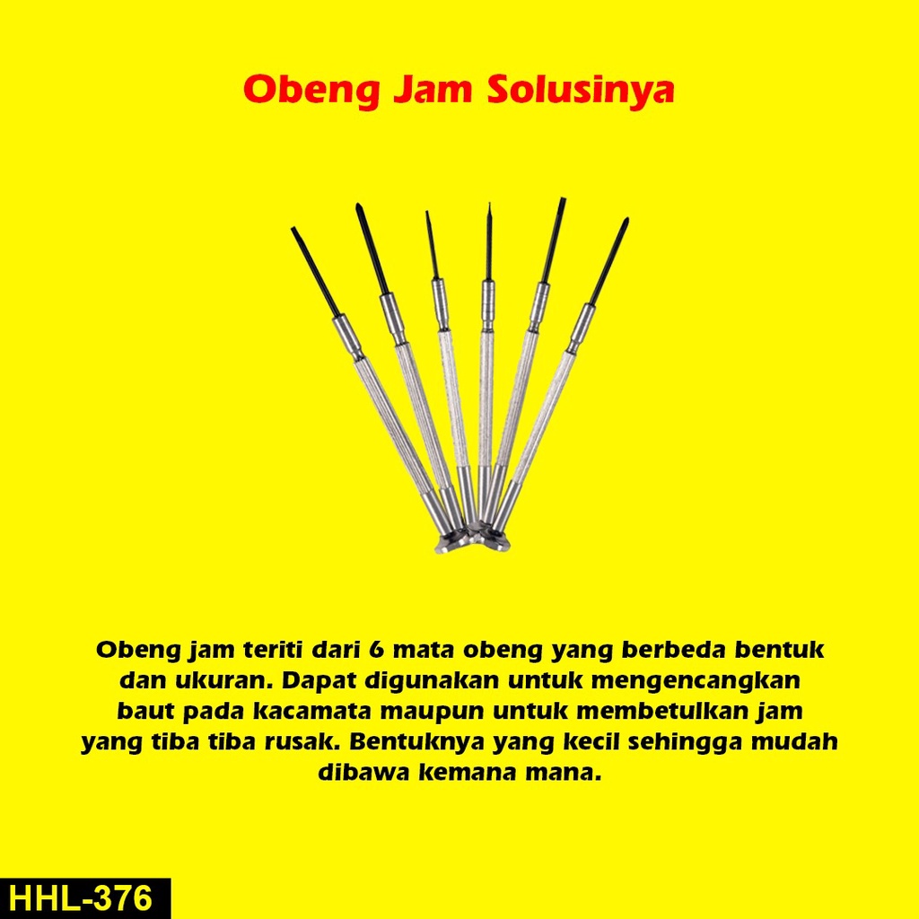 Obeng Kacamata Jam 6 Pcs Murah Obeng Untuk Kacamata Set Magnet