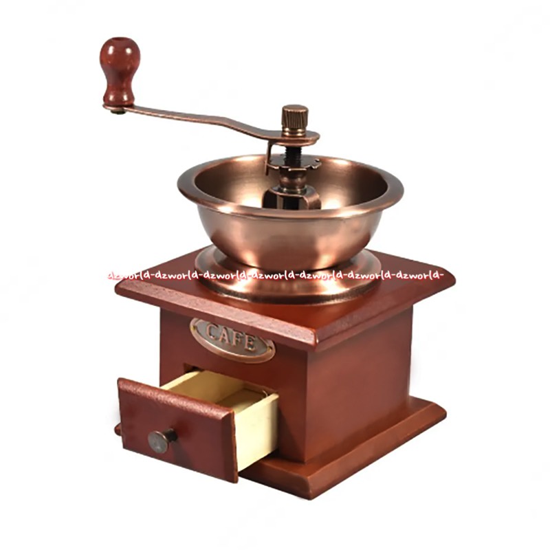 Krishome Coffee Grinder Penggiling Biji Kopi Manual Model Klasik Bisa Gilingan Kasar Halus Bahan Kayu Model Di Putar Kris Home Classic