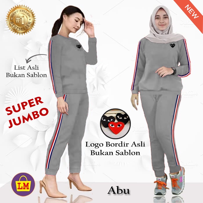 BAJU SENAM WANITA Sport bahan adem KEKINIAN perempuan set Ru LM 56015 Baju Setelan Training Pl Q7B7