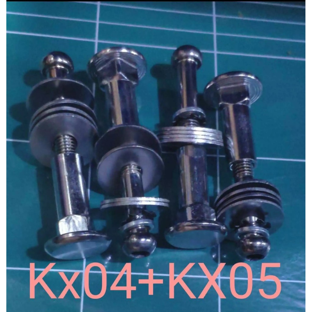 KX04 + KX05 1 Set (4 Bj + Ring) Baut Bak Mesin Obras Industri Benang 4