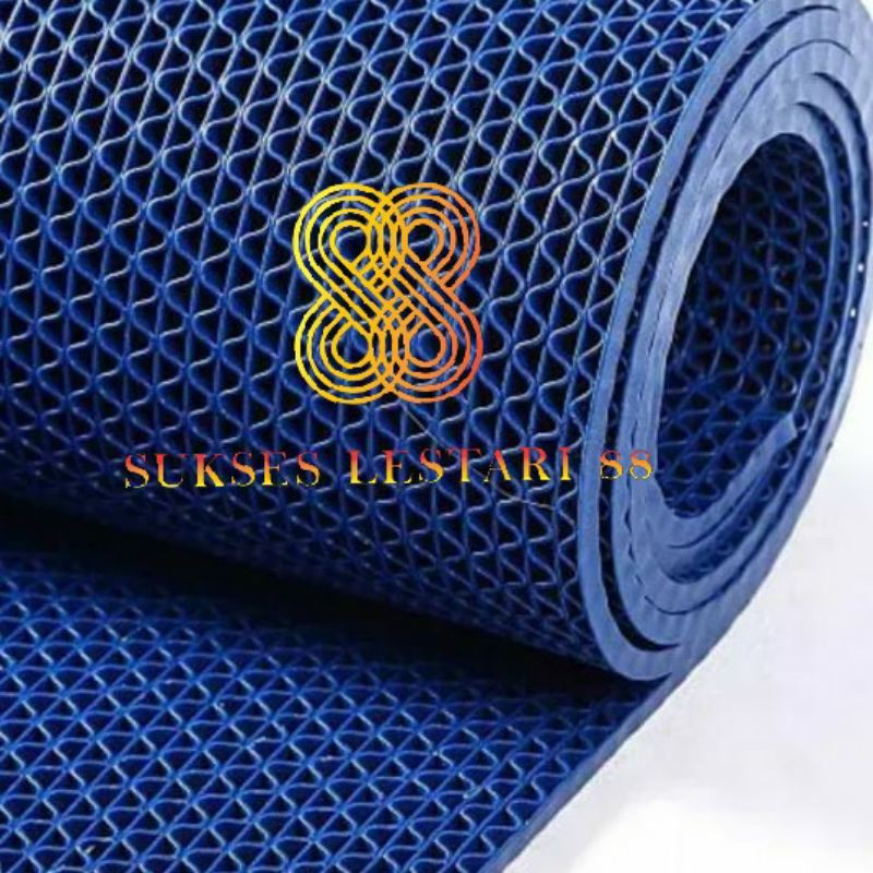 Keset Karpet Karet PVC Anti Slip X Type Bal