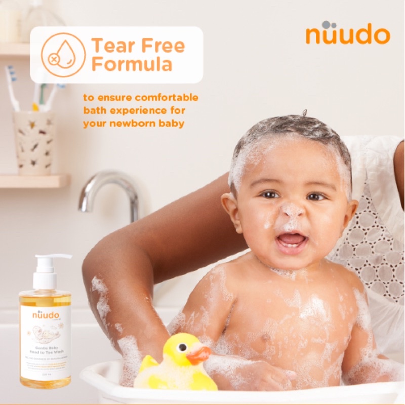 nuudo by Pureco gentle baby head to toe / bubbly kids wash home size 250ml