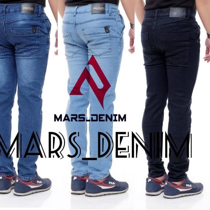 『Launching』 Celana jeans pria panjang slim fit skiny pensil levis hitam standar reguler jumbo murah