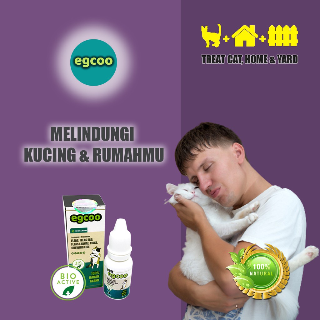 EGCOO Obat Anti Kutu Kucing Alami Terbaik - 15ml