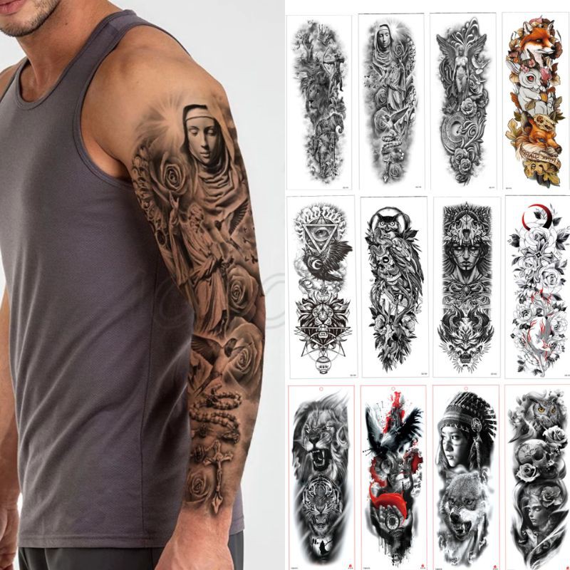 [Bayar DiTempat] Grosir Stiker Tato Temporer FULL LENGAN TERMURAH [GESER GAMBAR‼️]