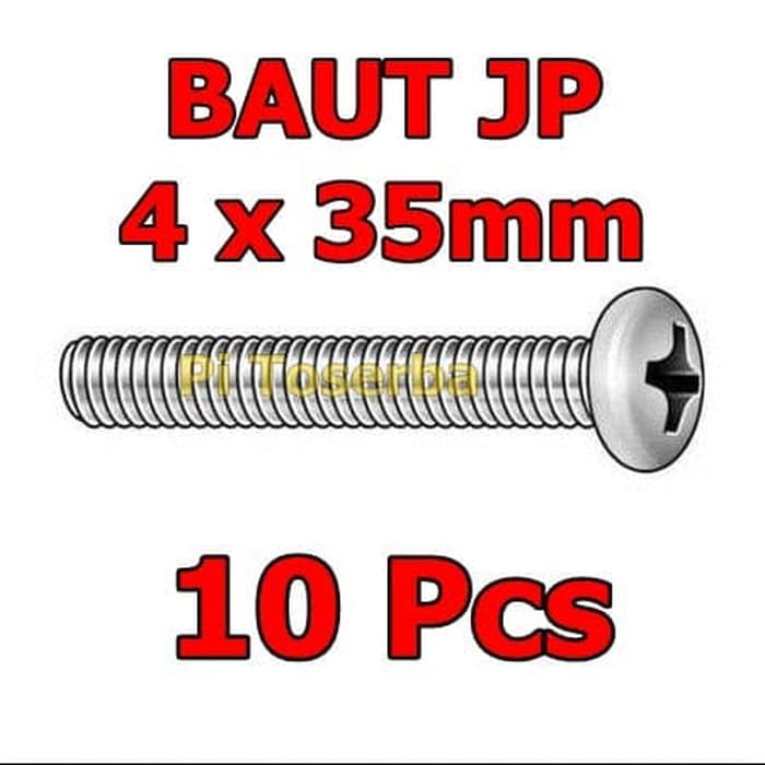 Baut JP 4x35 mm harga untuk per 10pcs