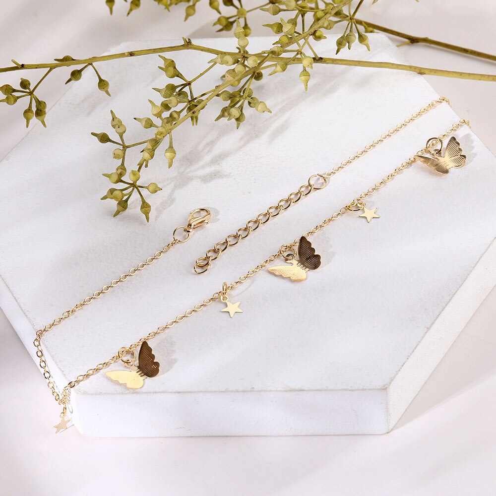 Butterfly series Stars Chain Necklaces for Women Clavicle Chain Necklaces Jewelry